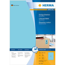 Herma Etykiety kolorowe 4403, A4, samoprzylepne, 210 x 297 mm, papier matowy niebieski, 100 szt (4403)