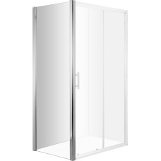 Deante ŚCIANKA BOCZNA CYNIA, SZKŁO TRANSPARENTNE Z POWŁOKĄ, PROFIL CHROM, 80X200 CM