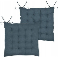 Home Styling Collection Poduszka na krzesło wiązana COLINE, 100% bawełny, 38 x 38 cm