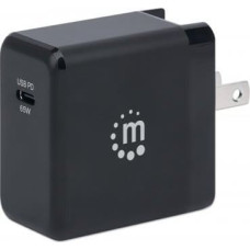 Manhattan GaN Power Delivery USB-Ladegeraet USB-Netzteil USB-C PD-Port bis 65W auswechselbare Stecker fuer EU, UK und US