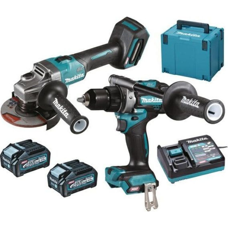 Makita Zestaw elektronarzędzi Makita MAKITA ZESTAW COMBO 40Vmax XGT (GA005G+DF001G) 2x4,0Ah MAKPAC DK0124G201 MDK0124G201