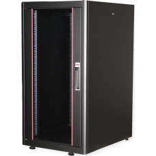 Roline Netzwerkschrank Basic 48,26cm 19Zoll 22 HE 600x800 BxT Glast�r schwarz