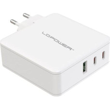 Lc-Power LC-GAN-100 ładowarka do urządzeń przenośnych Uniwersalne Biały Prąd przemienny Szybkie ładowanie Wewnętrzna