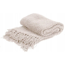 Home Styling Collection Bawełniana narzuta z frędzlami, 130 x 170 cm