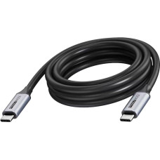 Vision Professionelles Installationskabel USB-C - LEBENSLANGE GARANTIE - USB 3.2 20 Gbps - Koaxialkabelkonstruktion - Maximale Auflosung 4K 60 Hz - Unterstutzt Ladestrom von 3A - USB-C 3.2 (M) zu USB-C 3.2 (M) - Aussendurchmesser 4,5 mm - 22+30 AWG -