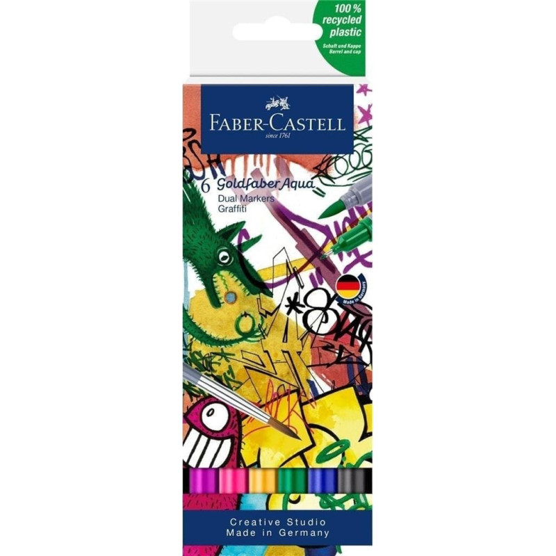 Faber-Castell Pisak akwarelowy Goldfaber Aqua grafitti 6szt