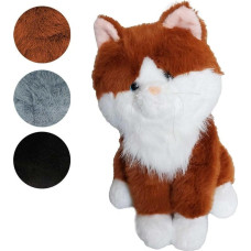 Madej Kot pluszowy siedzący 35cm mix