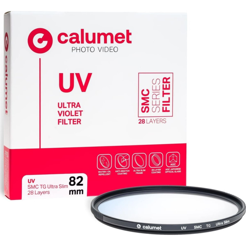 Calumet Filtr UV SMC TG 82 mm Ultra Slim 28 Layers