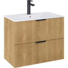 Alkotest A857955464 / ROCA / REEF SZAFKA ŁAZIENKOWA 80 CM Z 2 SZUFLADAMI, DO KOMPLETACJI Z UMYWALKĄ HEBE, JASNY DĄB