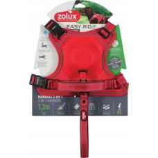 Zolux Szelki ze smyczą automatyczną Easyride XL czerwone