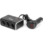 Amio Rozdzielacz gniazda zapalniczki z ładowarką 2x usb-a qc3.0 12v 24v 120w 80cm amio-04364