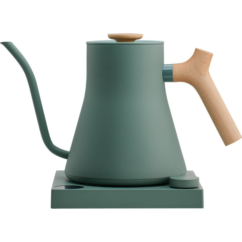 Fellow Stagg EKG PRO - Czajnik Elektryczny - Zielony mat z drewnianą rączką
