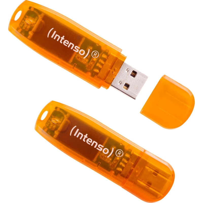 Intenso Rainbow Line 64GB Orange 2er pamięć USB USB Typu-A 2.0 Pomarańczowy