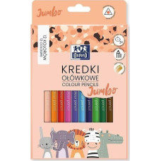 Oxford Kredki ołówkowe Kids Jumbo 12 kolorów EDUKAMP