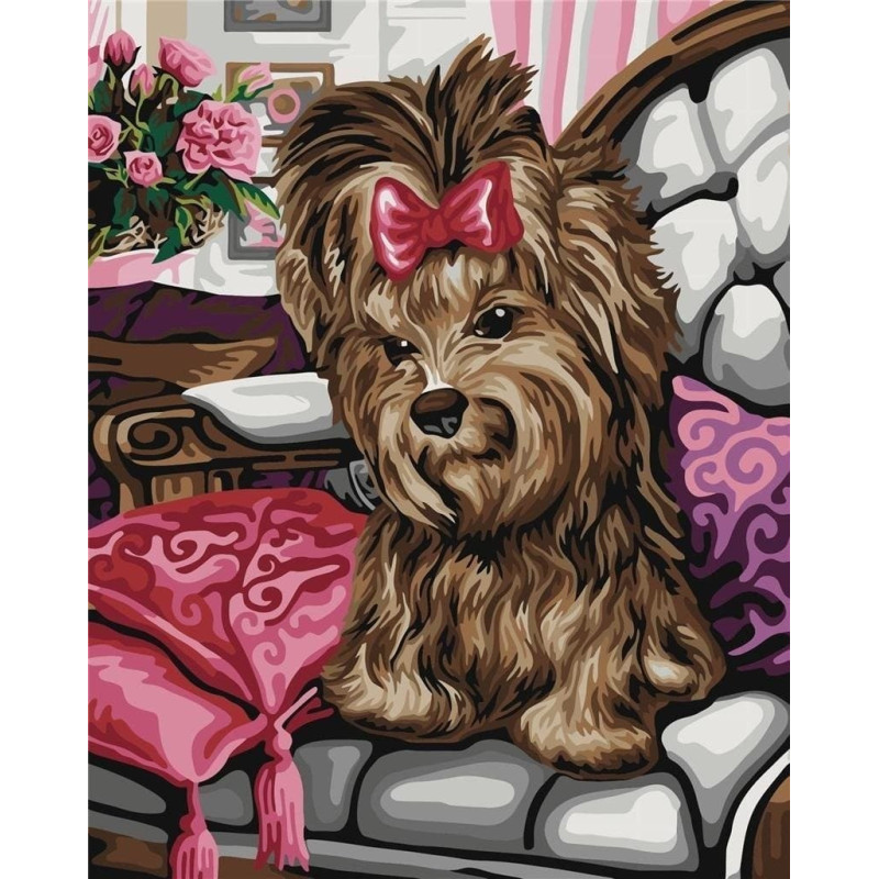 Norimpex Malowanie po numerach - Yorkshire terrier 40x50cm EDUKAMP
