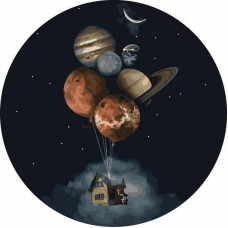 Twoje Hobby Malowanie po numerach okrągłe - Lot w kosmos 40cm