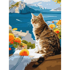 Norimpex Malowanie po numerach - Marzycielski kot 30x40cm