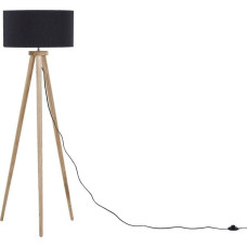 Beliani Lampa podłogowa Beliani Lampa podłogowa drewniana czarna NITRA