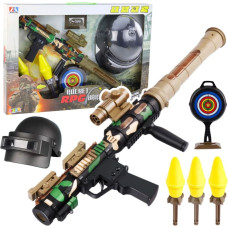 Leantoys Zestaw Wojskowy Militarny Bazooka RPG Hełm Tracza Piankowe Pociski