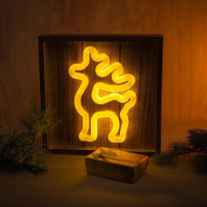 Telforceone Neon Wood Frame LED RENIFER biały ciepły FLNW01 Forever Light