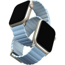 Uniq pasek Revix Premium Apple WatchSeries 1/2/3/4/5/6/7/8/9/SE/SE2 38/40/41mm Edition Reversible Magnetic Leather biało-niebieski/arctic-soft blue