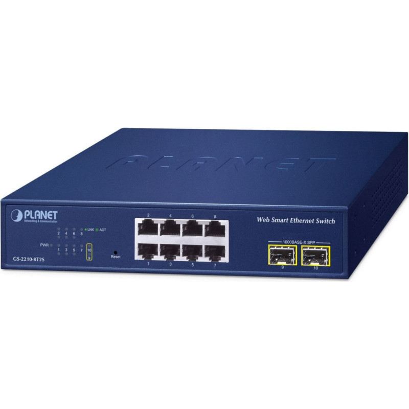 Planet 8-Port 10/100/1000T + 2-Port