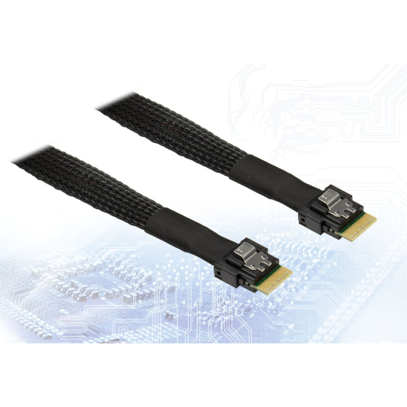 Intel Inter-Tech Kabel SFF 8654-4i -> SFF 8654-4i- 0,7m
