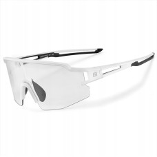 Rockbros Okulary rowerowe Rockbros fotochromowe z ochroną UV i wkładką korekcyjną  - białe