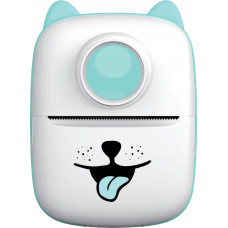 Atmosphera Drukarka Termiczna Bluetooth do Zdjęć Naklejek Notatek Etykiet / KiddoBoo X2 / Biały Piesek