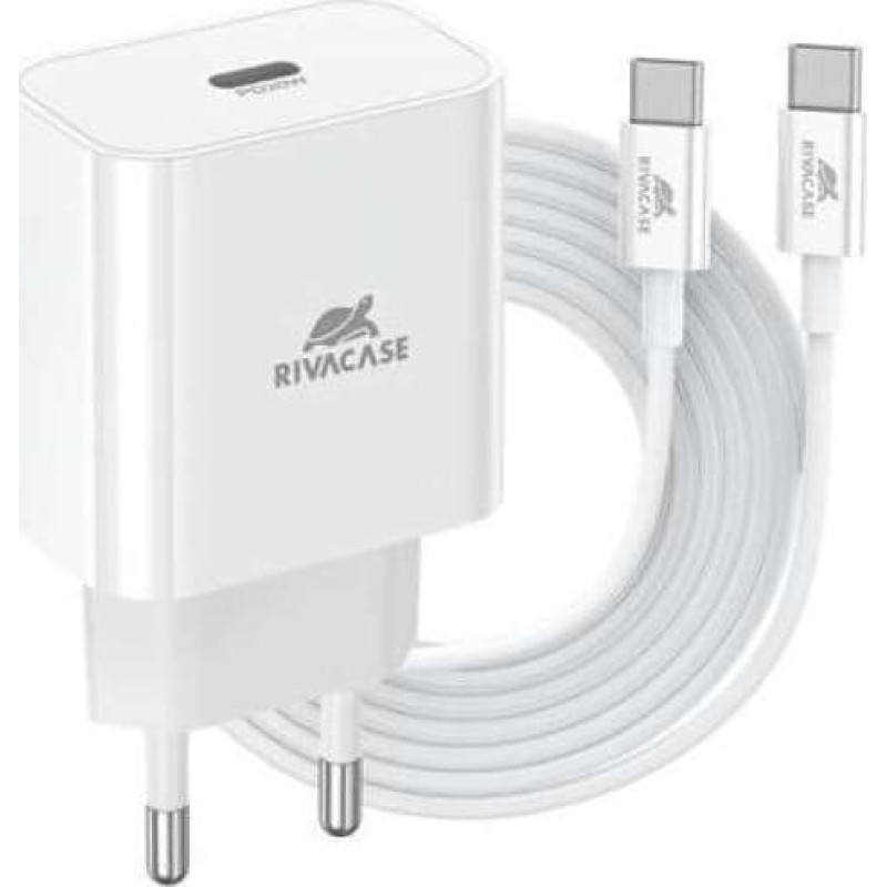 Rivacase Ładowarka RivaCase MOBILE CHARGER WALL/Baltas PS4101 WD4 RIVACASE