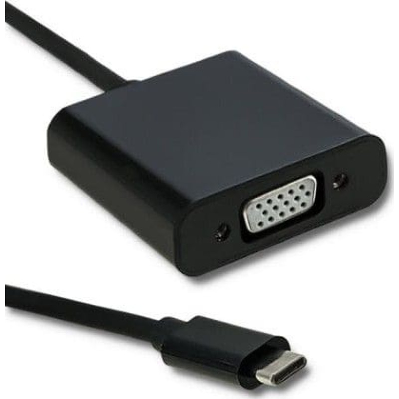 Qoltec Adapter USB Qoltec USB-C - VGA Czarny  (50376)