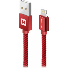 Swissten Data Cable Textile USB / Lightning 2.0 M Red