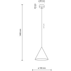 Tkkrywult TK Lighting Cono 10072 lampa wisząca zwis 1x15W E27 beżowa