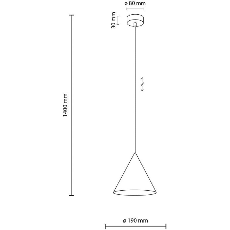 Tkkrywult TK Lighting Cono 10072 lampa wisząca zwis 1x15W E27 beżowa