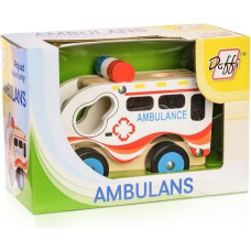 Daffi Drewniane auto z oponami Ambulans D-103 41035