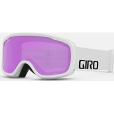 Giro Gogle zimowe GIRO CRUZ WHITE WORDMARK (Szyba lustrzana kolorowa AMBER PINK 19-42% S2) (NEW 2024/2025)