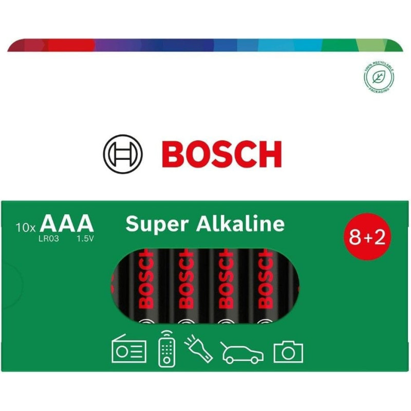 Vega BATERIA BOSCH  10SZT AAA SUPER ALKALINE LR03SA10B/00