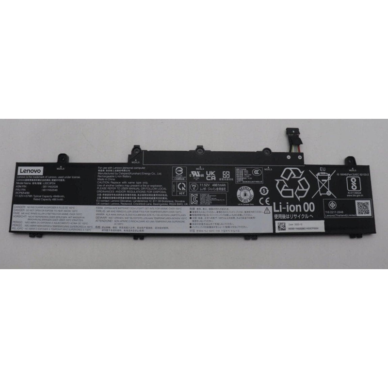 Lenovo 57Wh 3-cell lithium-ion battery, 11.52V