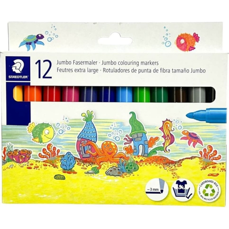 Staedtler Fasermaler Noris Jumbo 12er-Set retail (340 C12)