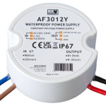 Mpl Power AF3012Y: MW Power 30W 12V/2.5A round LED power supply, IP67