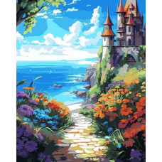 Koh I Noor Malowanie po numerach 40x50 Zamek nad morzem