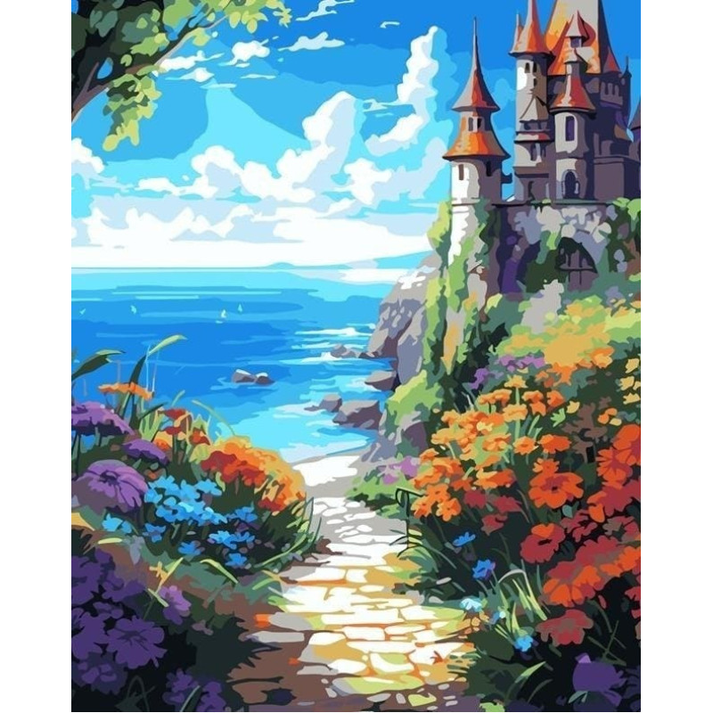 Koh I Noor Malowanie po numerach 40x50 Zamek nad morzem