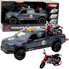 Leantoys Samochód Pickup Z Motorem Światła Dźwięki Szary 1:12