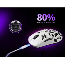 Lorgar MSE90W, Magnesium Alloy Wireless Gaming Mouse Elite, White