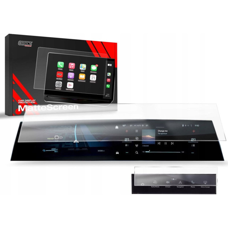 Grizzglass Folia matowa GrizzGlass CarDisplay Protection do Peugeot 3008 2024 [2w1]