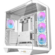 Darkflash Obudowa komputerowa Darkflash DY470 (biała) + 4 wentylatory + uchwyt GPU