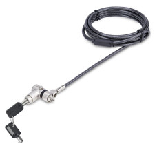 Startech .com 25-Pack Universal Laptop Lock 6.6ft (2m), Master Keyed Locking Cable, Computer Security, Compatible w/Noble Wedge/Nano/K-Slot, Anti-Theft Cut-Resistant Cable - Sicherheitskabelschloss - schwarz & silber - 2 m - TAA-konform (Packung mit 2