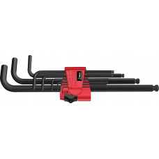 Wera Šešiakampių raktų komplektas WERA Hex-Plus, 1,5-10 mm, HEX tipo, suapvalintu galu, BlackLaser, 9 vnt.