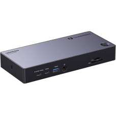 Ugreen Stacja dokująca 13w1 Ugreen Revodok Max 313 Thunderbolt 4 do 2x USB 3.0, USB 3.2, USB-C 3.2, HDMI 2.1, DisplayPort 1.4, SD/microSD, RJ45, AUX 3.5mm, PD 140W
