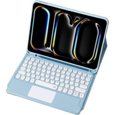 Strado Etui z klawiaturą Bluetooth touchpad do iPad Pro 13 Gen5 (Niebieskie)